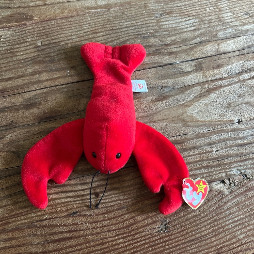 Vintage TY Beanie Baby Ocean Red Pinchers the Lobster 1993. RETIRED Rare